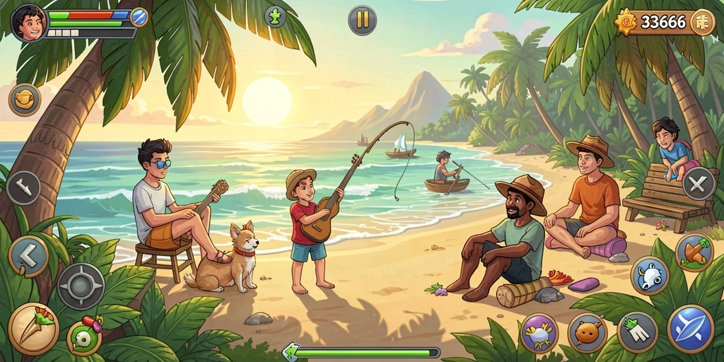 Tampilan gameplay 333666 yang cerah dan menghibur.
