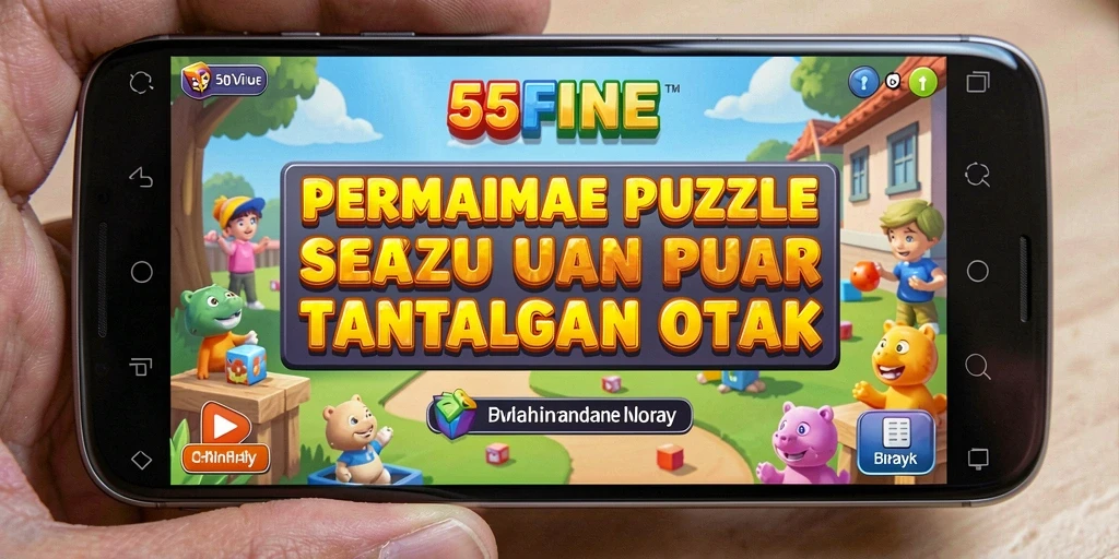Screenshot gameplay 55FIVE menampilkan tantangan puzzle yang menarik.
