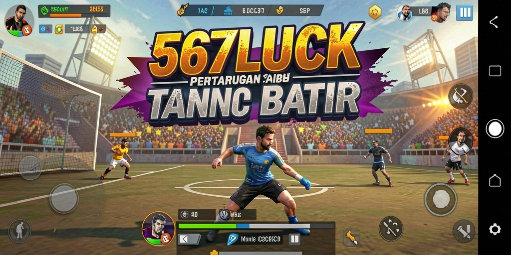 Screenshot gameplay 567LUCK menampilkan pertarungan hebat antar karakter.