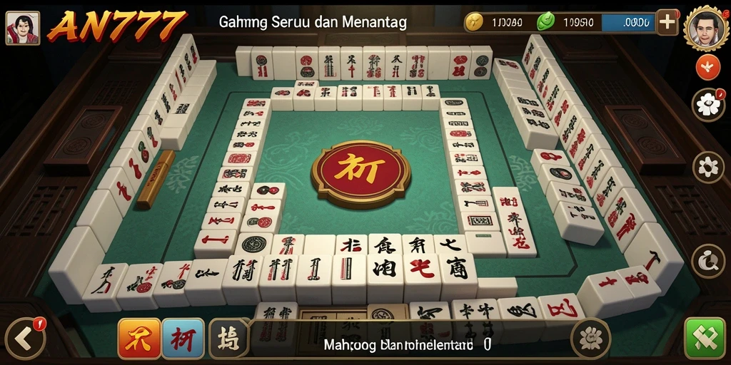 Tampilan gameplay AN777 yang menarik dan interaktif dalam permainan Mahjong.