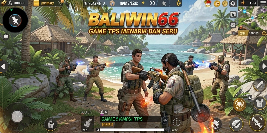 Tangkapan layar BALIWIN66 menunjukkan aksi seru dalam gameplay TPS.