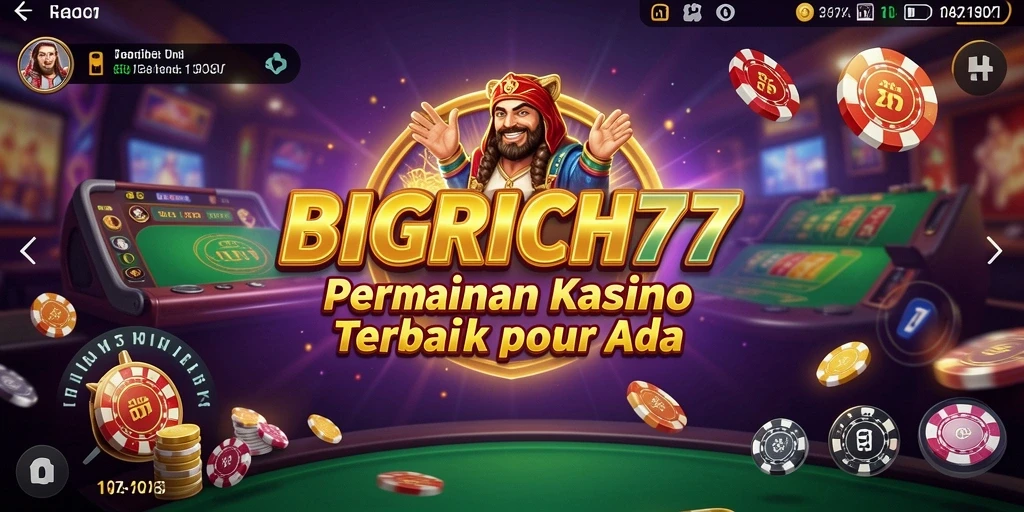 Tampilan gameplay menarik di BIGRICH77 dengan suasana Kasino.