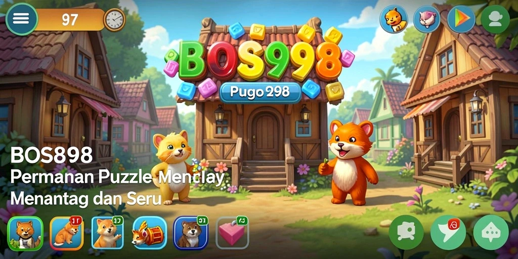 Tampilan gameplay seru dalam Puzzle BOS898 yang menantang.