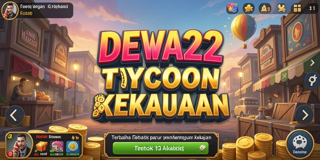 Tampilan utama game DEWA22 yang menampilkan strategi tycoon.
