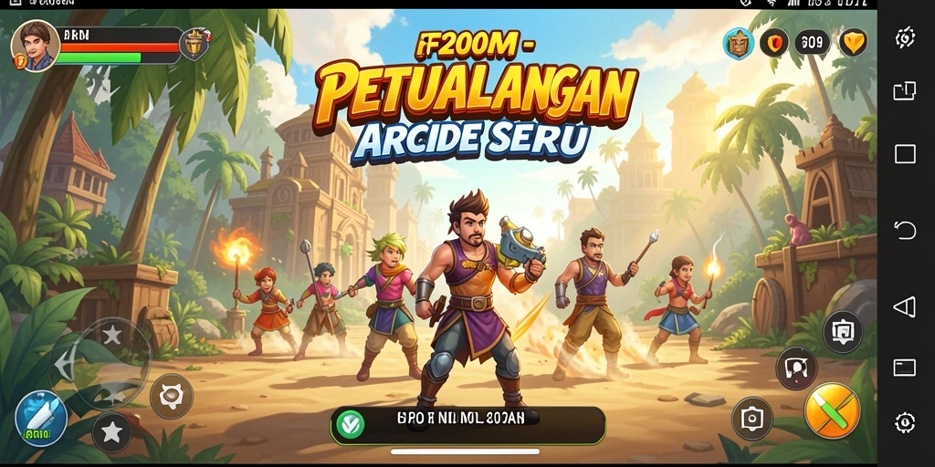 Tampilan gameplay seru dan menantang dari F200M dalam aksi.