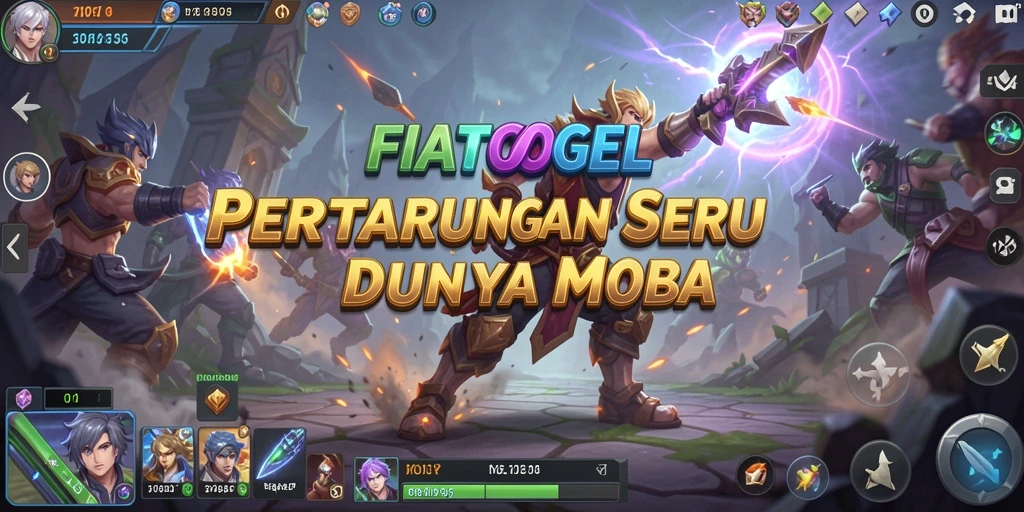 Tampilan gameplay seru di arena pertempuran FIATOGEL.