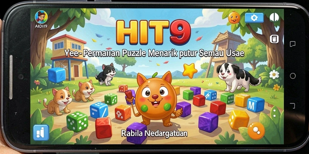 Tangkapan layar utama HIT9 menampilkan gameplay Puzzle yang menarik dan menantang.