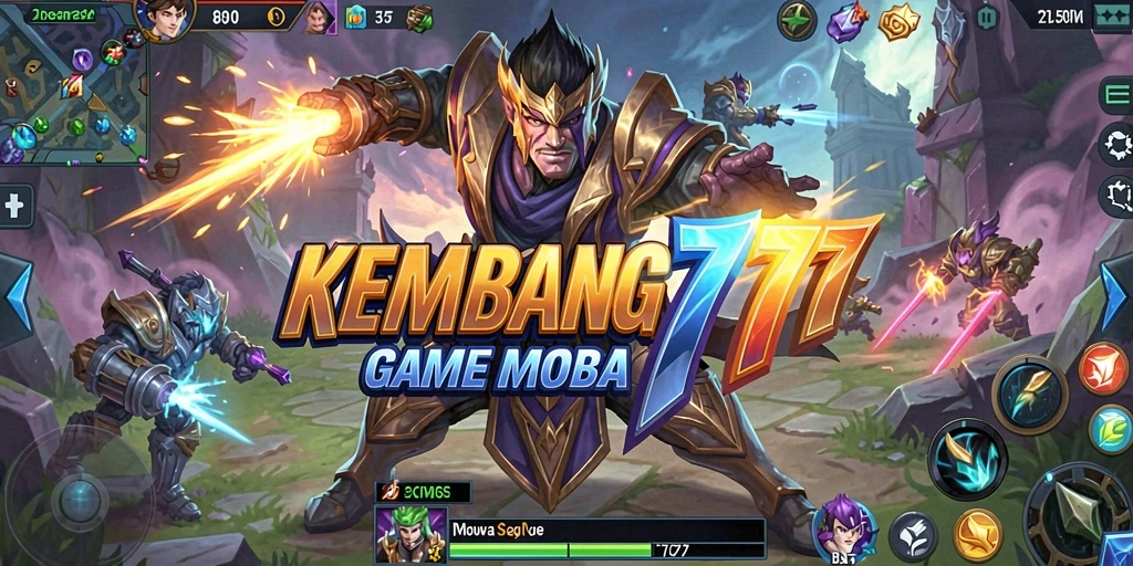 Screenshot gameplay KEMBANG777 yang menampilkan aksi seru di arena MOBA.