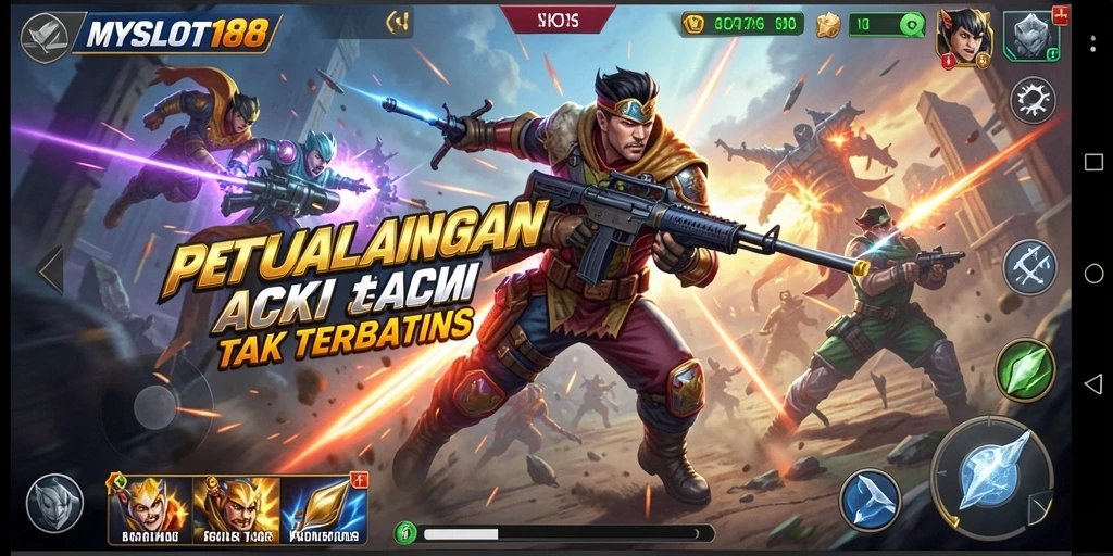 Tangkapan layar MYSLOT188 menampilkan aksi seru dalam pertempuran.