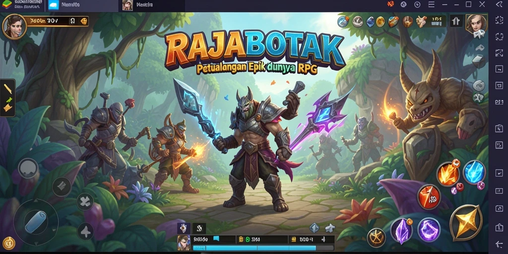 Tampilan gameplay yang seru dan grafis menawan dalam RAJABOTAK.