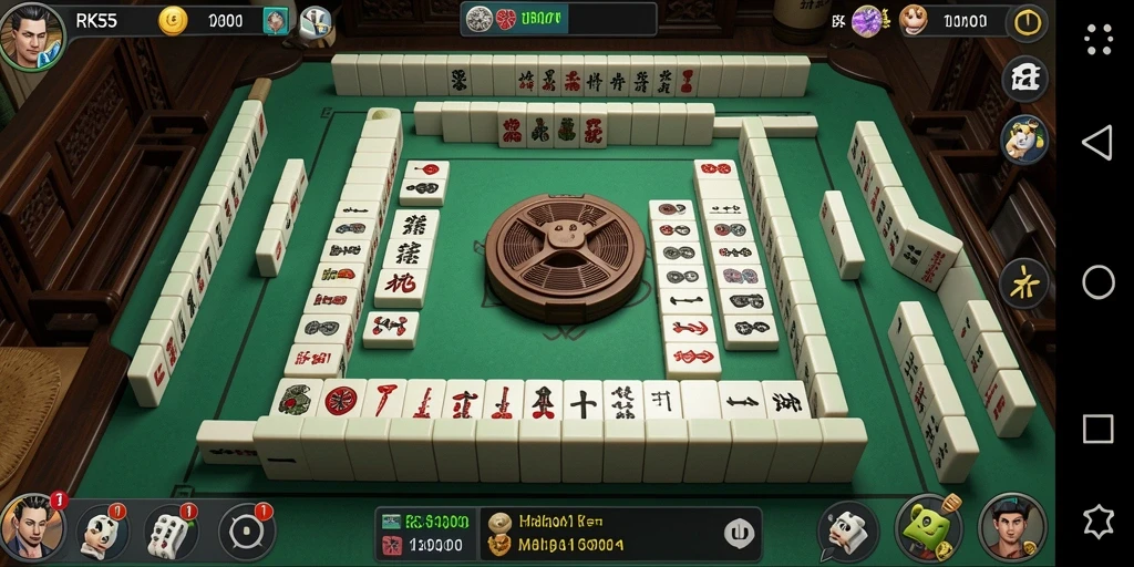 Gameplay seru dan menantang dari RK55 dalam permainan Mahjong.