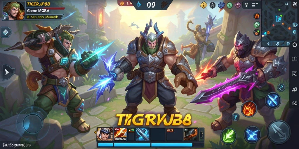 Tampilan gameplay seru dalam TIGERJP88 saat pertempuran berlangsung.